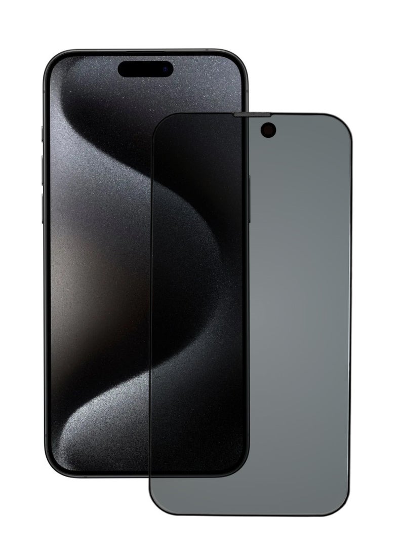 ACLIX Antistatic ESD Dustproof Premium Quality High Definition Anti-Spy Privacy Tempered Glass Screen Protector Designed For  iPhone 15 Pro Max - Image 1