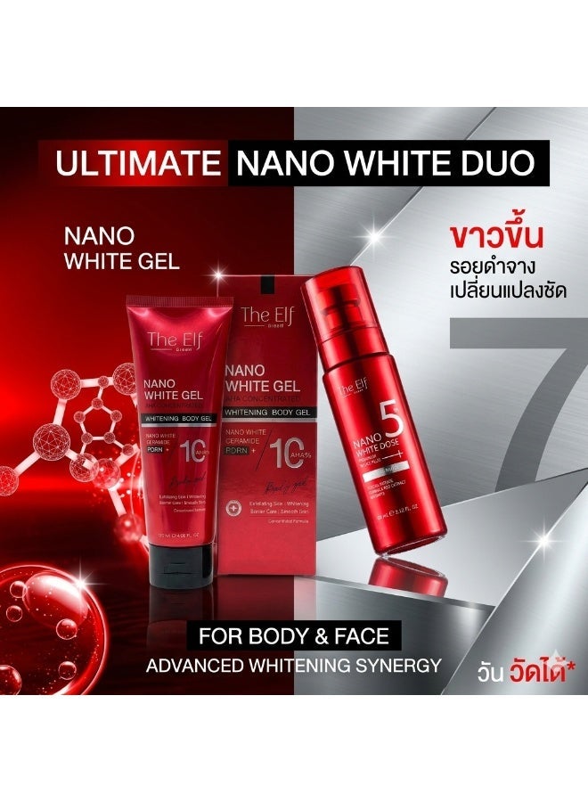 The Elf Nano White Dose Serum and AHA Gel Combo for Body Whitening, Dark Spot Correction and Exfoliating Glowing Skin - Image 2