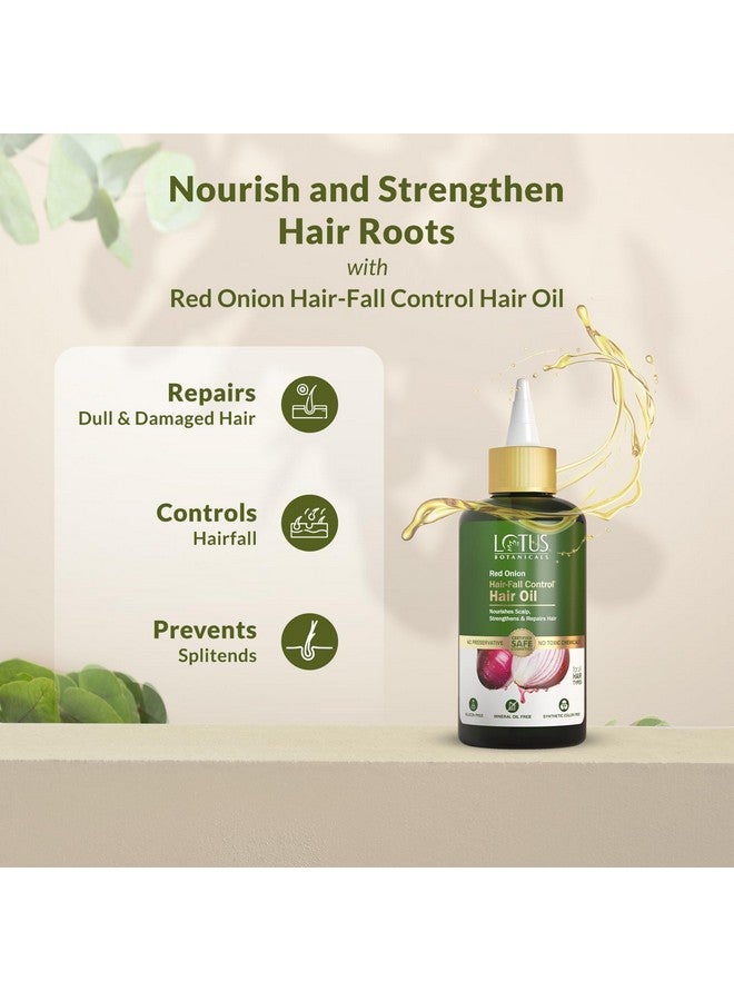 LOTUS BOTANICALS Red Onion Hair-Fall Control Oil |Anti Hair-Fall Oil | Hairgrowth Oil | Long, Strong And Thick Hair | No Silicon, No Preservatives, No Toxic Chemicals | All Hair Types | 200Ml  - Image 3
