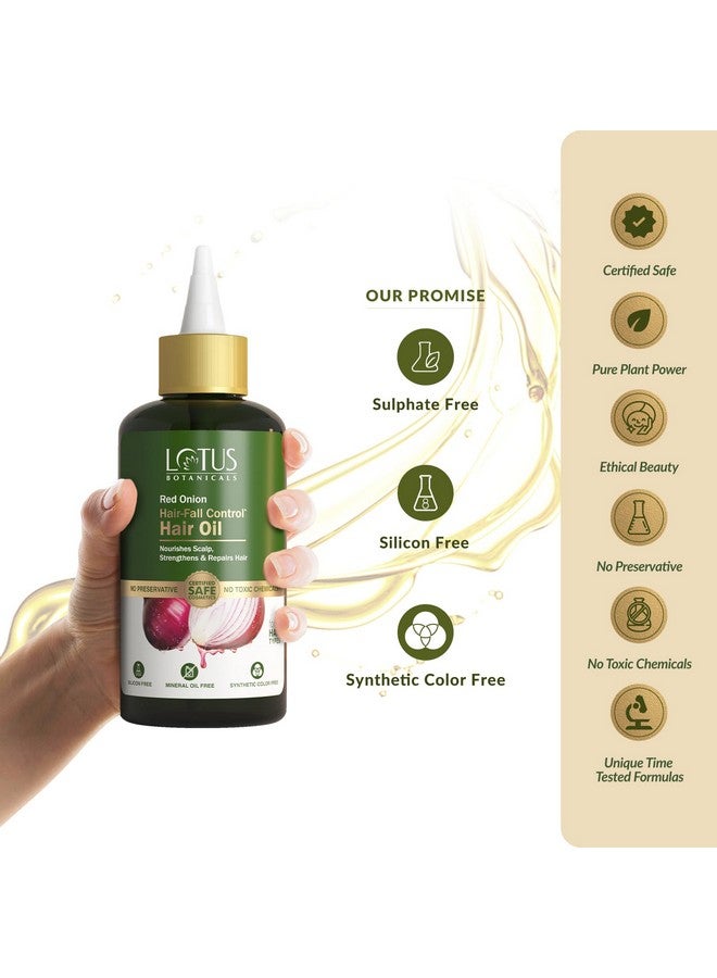 LOTUS BOTANICALS Red Onion Hair-Fall Control Oil |Anti Hair-Fall Oil | Hairgrowth Oil | Long, Strong And Thick Hair | No Silicon, No Preservatives, No Toxic Chemicals | All Hair Types | 200Ml  - Image 5