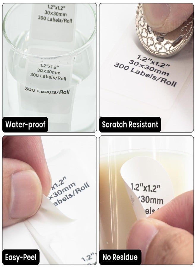 YIKIADA Khaki Round Thermal Labels 1.18 Inch Waterproof Stickers for M110 - Image 4