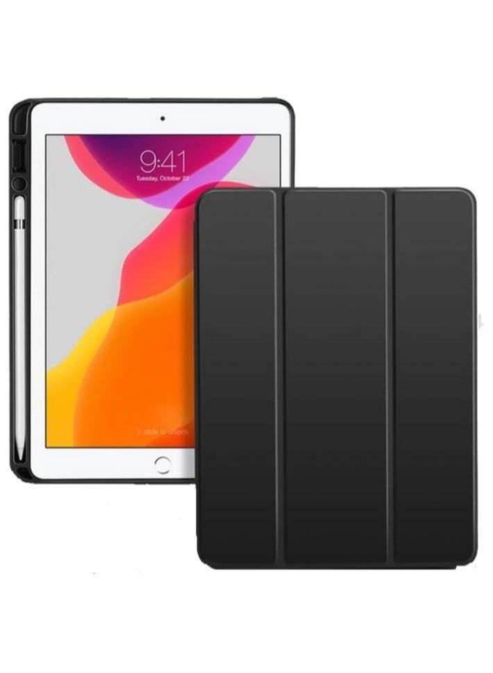 ELTRAZONE Soft Smart Case with Pencil Holder Foldable Stand Compatible with iPad 10.2 Inch 9th / 8th / 7th Generation 2021/2020 / 2019, iPad Air 3rd Generation, iPad Pro 10.5 Inch (Deep Navy Blue) - Image 1