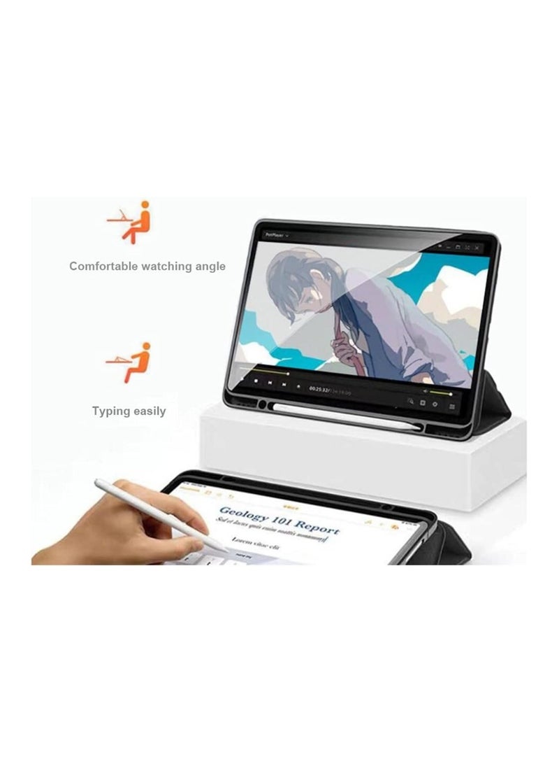 ELTRAZONE Soft Smart Case with Pencil Holder Foldable Stand Compatible with iPad 10.2 Inch 9th / 8th / 7th Generation 2021/2020 / 2019, iPad Air 3rd Generation, iPad Pro 10.5 Inch (Deep Navy Blue) - Image 4