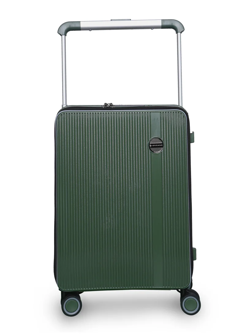 GIORDANO Giordano Genius Wide Handle Cabin Luggage Green | Laptop Compartment Luggage, Cabin Size Trolley Bag | Durable Lightweight Carry-On Suitcase, 20 Inch Suitcase | Premium Luggage &amp; Travel Gear