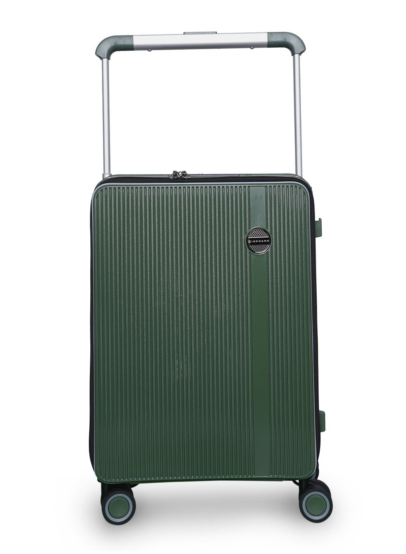 GIORDANO Giordano Genius Wide Handle Cabin Luggage Green | Laptop Compartment Luggage, Cabin Size Trolley Bag | Durable Lightweight Carry-On Suitcase, 20 Inch Suitcase | Premium Luggage & Travel Gear  - Image 1