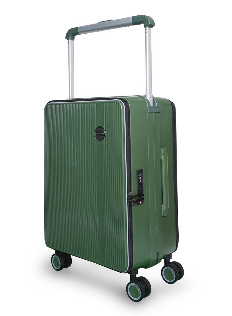 GIORDANO Giordano Genius Wide Handle Cabin Luggage Green | Laptop Compartment Luggage, Cabin Size Trolley Bag | Durable Lightweight Carry-On Suitcase, 20 Inch Suitcase | Premium Luggage & Travel Gear  - Image 2