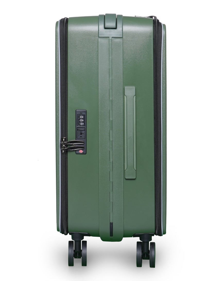 GIORDANO Giordano Genius Wide Handle Cabin Luggage Green | Laptop Compartment Luggage, Cabin Size Trolley Bag | Durable Lightweight Carry-On Suitcase, 20 Inch Suitcase | Premium Luggage & Travel Gear  - Image 3