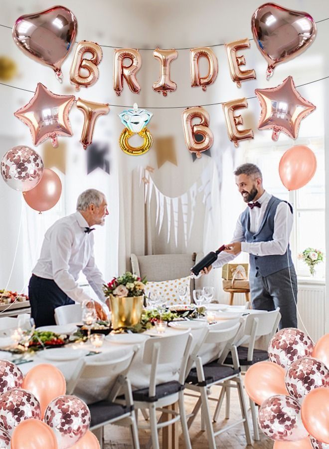 Engagement decoration balloons, bridal balloon proposal decorations, bachelorette party decorations, rose gold balloons transparent balloon set
