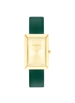 CALVIN KLEIN Rectangle Analog Women's Gold Case Wrist Watch - 25200397  - Image 1