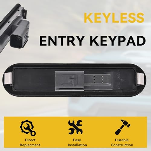 RLP Keyless Entry Keypad Driver Side Left Compatible with 2002-2010 Ford Explorer 2007-2010 Ford Sport Trac. 2002-2010 Mercury Mountaineer 2003-2005 Lincoln Aviator Replace# 1L2T-14A626-ACW - Image 5