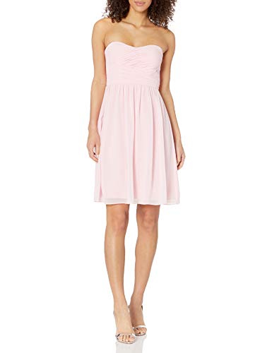 Donna Morgan Women's Sarah Short Strapless Sweatheart Neckline Dress, Blush, 12 - Image 5