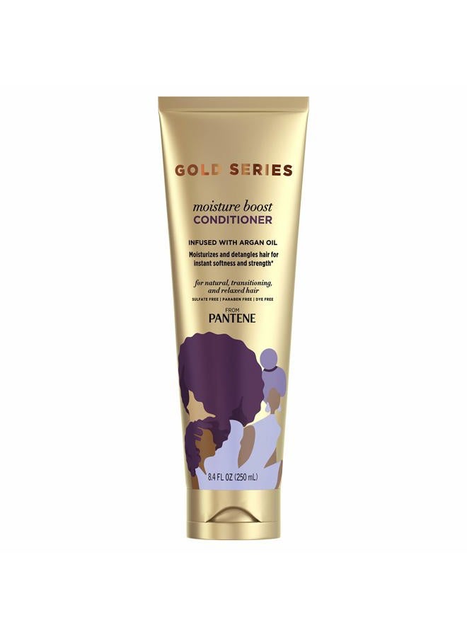 Pantene Pro-V Gold Series Moisture Boost Conditioner, for African American, Ethnic and Curly Hair Care, 8.4 fl oz (Pack of 12) - Image 1