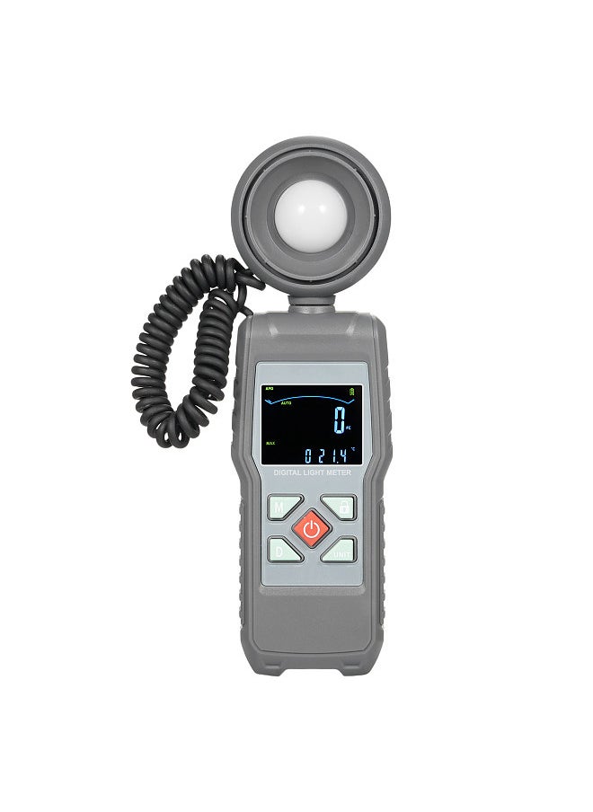 Light Meter Digital Illuminance Meter Handheld Ambient Temperature Measure Range up to 200,000 Lux Luxmeter