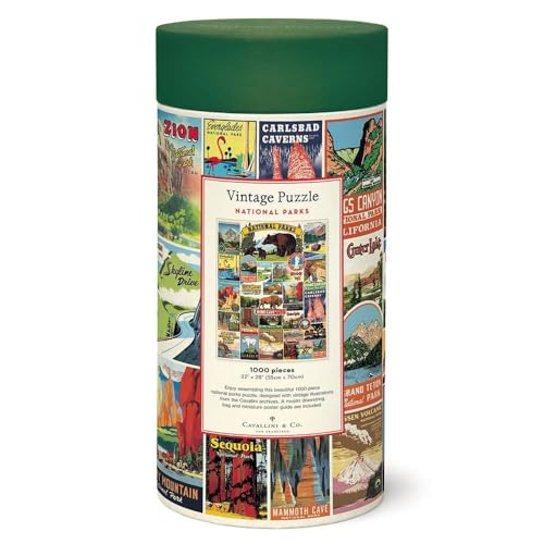 CAVANILLI & CO. Cavallini Papers & Co. National Parks 1,000 Piece Puzzle, Multi - Image 3