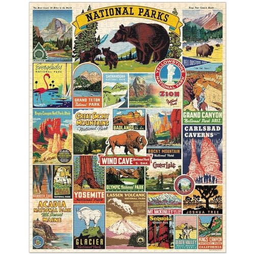 CAVANILLI & CO. Cavallini Papers & Co. National Parks 1,000 Piece Puzzle, Multi - Image 2