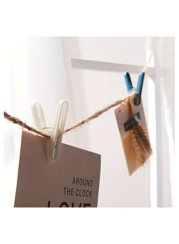 HOMESTAR 50pcs Windproof Plastic Clothespins - Durable, Strong Grip for Drying Clothes, Socks & Small Items, Ideal for Home, Dorm & Travel Use, Laundry Accessories, Drying Racks - Image 4