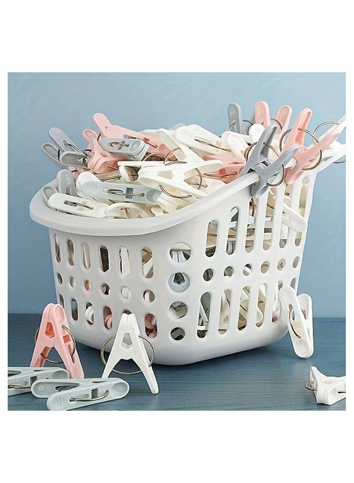 HOMESTAR 50pcs Windproof Plastic Clothespins - Durable, Strong Grip for Drying Clothes, Socks & Small Items, Ideal for Home, Dorm & Travel Use, Laundry Accessories, Drying Racks - Image 5