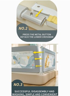 Bed Rail for Toddlers, Toddler Bed Rails with Double Child Lock, Bed Rail for Baby Kids, Infants Height Adjustment Guardrail for Queen Size Bed -1Piece - 70.8 Inch (1.8m) - pzsku/Z7F3A7887A909623BF34CZ/45/_/1739969057/ba5f422f-31e8-4dbb-bed1-15b27260785e