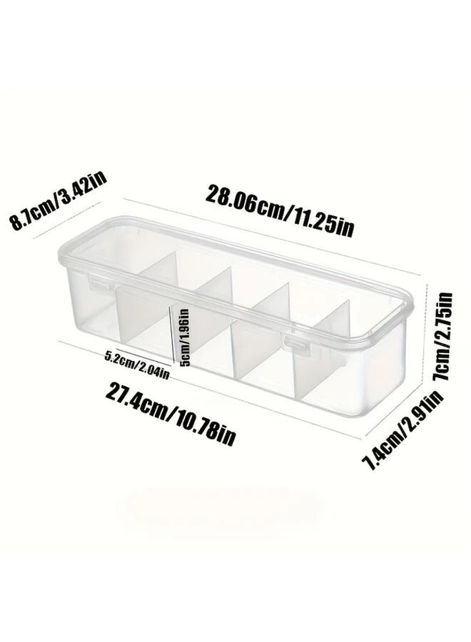 صندوق تخزين شفاف أبيض 5 شبكات منظم إدارة الكابلات بسعة كبيرة - Image 3