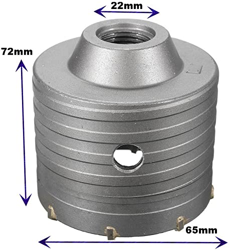 DUMDAAR Concrete Wall Drill Bit Air conditioning Hole Saw Cutter with 160 mm Connecting Rod (65mm bit with 160mm rod) - Image 3