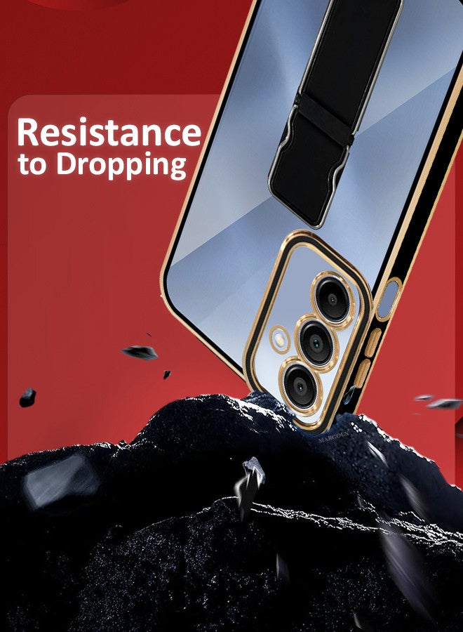 Samsung Galaxy A15 Case Electroplated Edge Case with Kickstand Shockproof Protective Case Cover Full Camera Protection Raised - Image 3