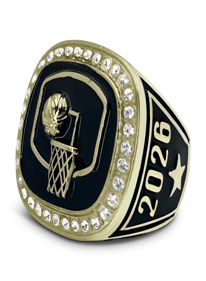 Express Medals 2026 Champion Basketball Trophy Ring in Size 11 with Award Display Stand Trophies Rings League Finalist Runner up - Image 1