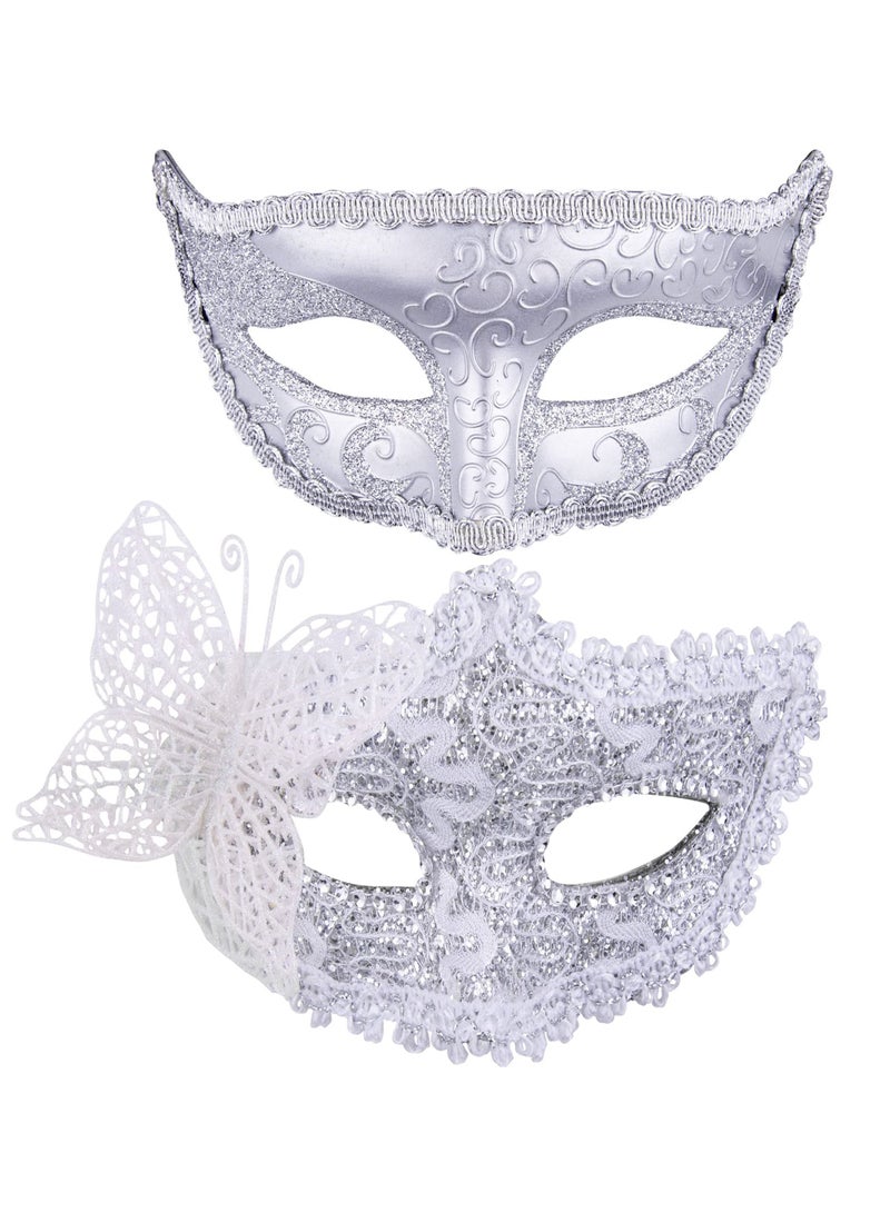 سيوسي أقنعة تنكرية للأزواج ، أقنعة تنكرية للحفلات ، أقنعة كرنفال ، أزياء تنكرية للحفلات الراقصة وحفلات الزفاف - Image 1