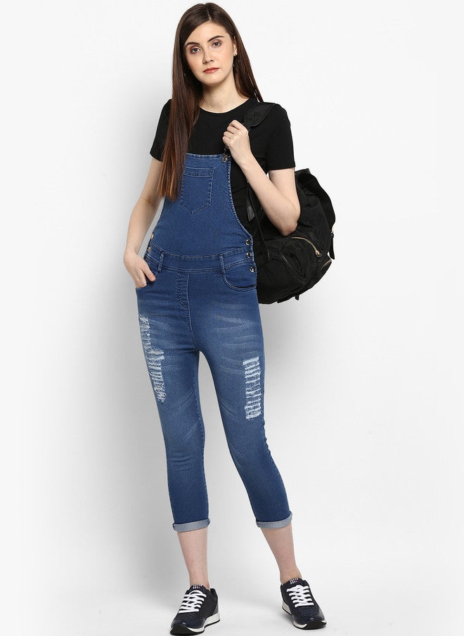 StyleStone دنغري نسائي من ستايل ستون بتصميم ضيق وقابل للتمدد مع تفاصيل ممزقة - Image 5