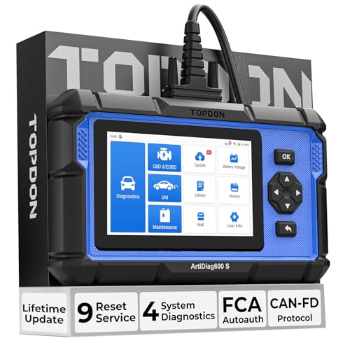 Topdon OBD2 Scanner TOPDON AD600S Scan Tool, Code Reader, Diagnostics Scanner for ABS/SRS/AT/Engine, 9 Reset Services, Oil/Brake/BMS/SAS/DPF/TPMS/ETS Reset/ABS Bleeding/Injector Coding, Free Lifetime Upgrade - Image 1