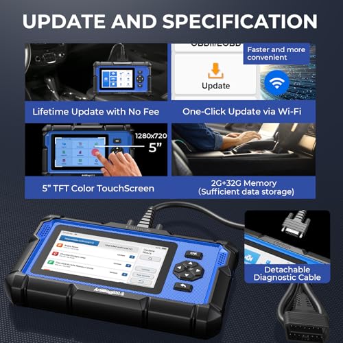 Topdon OBD2 Scanner TOPDON AD600S Scan Tool, Code Reader, Diagnostics Scanner for ABS/SRS/AT/Engine, 9 Reset Services, Oil/Brake/BMS/SAS/DPF/TPMS/ETS Reset/ABS Bleeding/Injector Coding, Free Lifetime Upgrade - Image 4