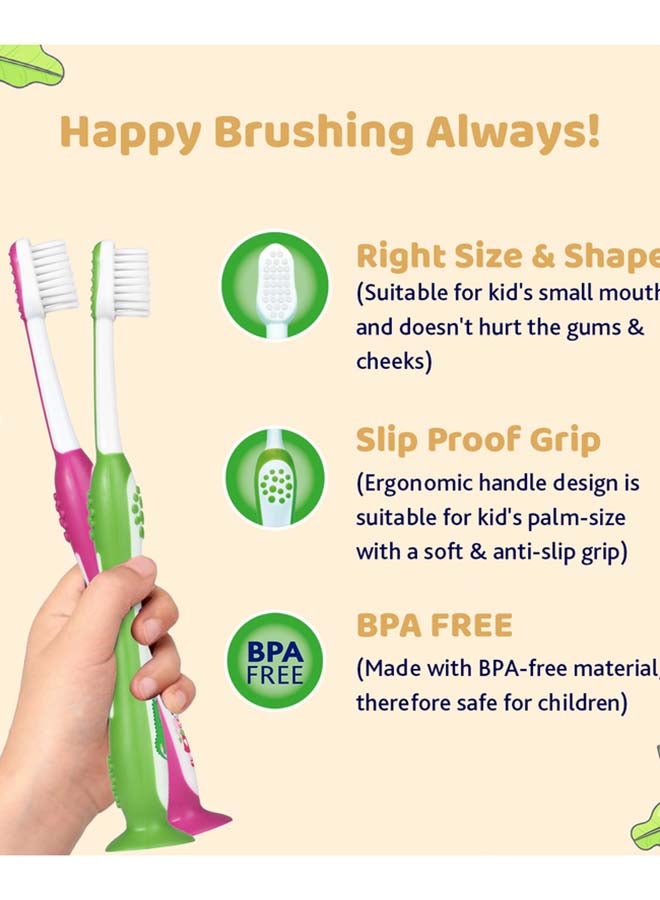 Chicco مجموعة فرشاة أسنان زرقاء + برتقالية 3 سنوات - 8 سنوات - Image 5