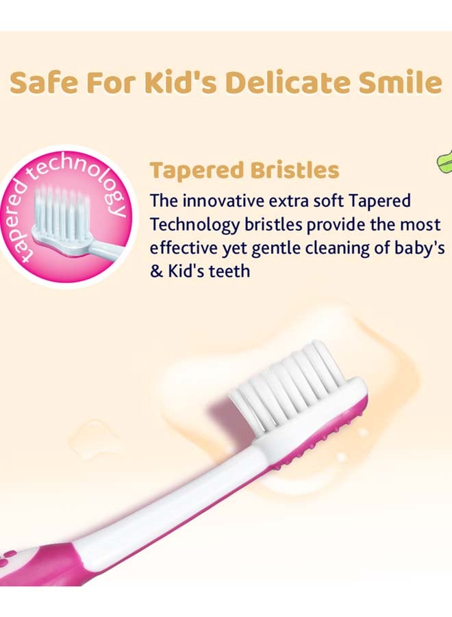 Chicco مجموعة فرشاة أسنان زرقاء + برتقالية 3 سنوات - 8 سنوات - Image 4