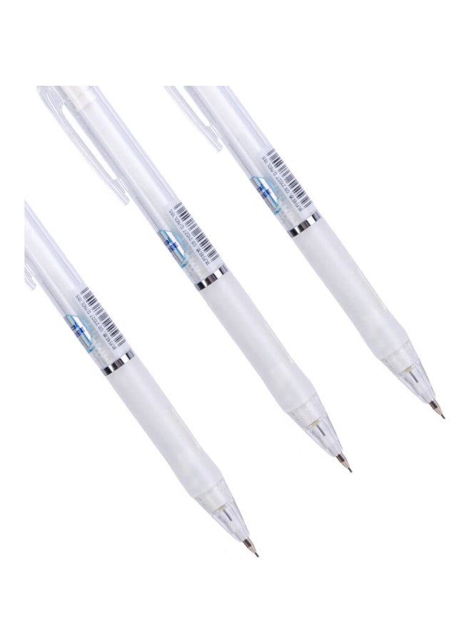 Deli 0.7Mm Mechanical Pencil Set (3 Automatic Pencils, 60 Hb Lead Refills) With Eraser, Suitable For Elementary School Students' Exams And Handwriting Practice, 33157 White - Image 2