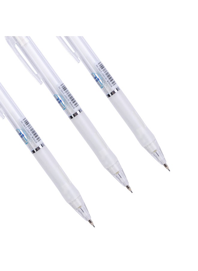 ديلي Deli 0.7mm مجموعة أقلام رصاص ميكانيكية مع ممحاة، مناسبة لامتحانات طلاب المدارس الابتدائية وممارسة الخط، 33157 أبيض - Image 2