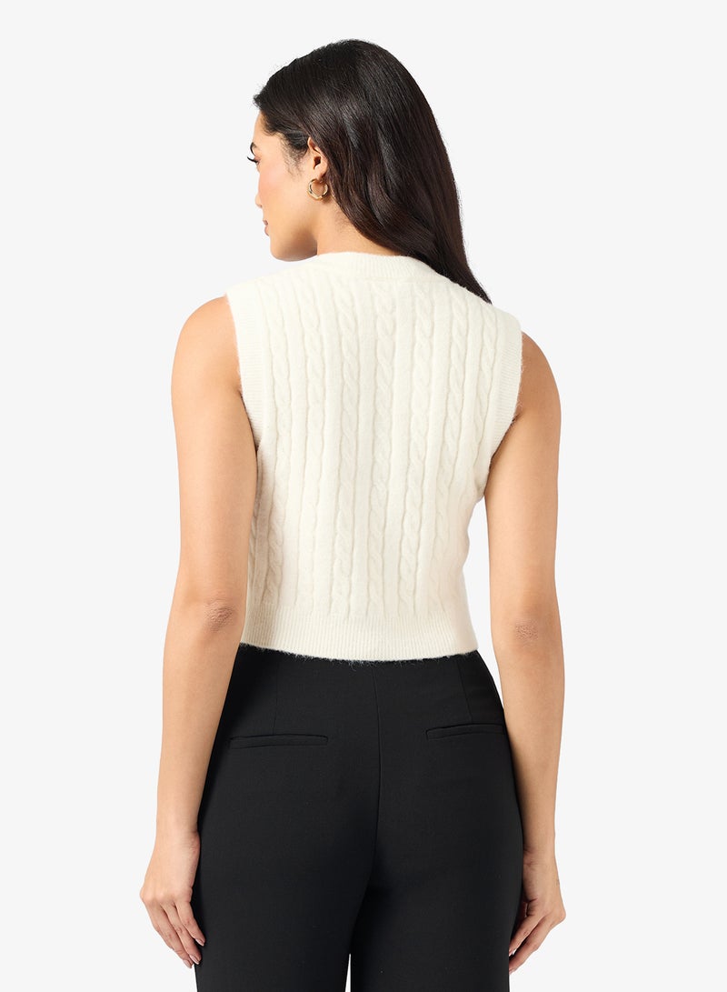ELLA Casual Cable Knit Vest - Image 2