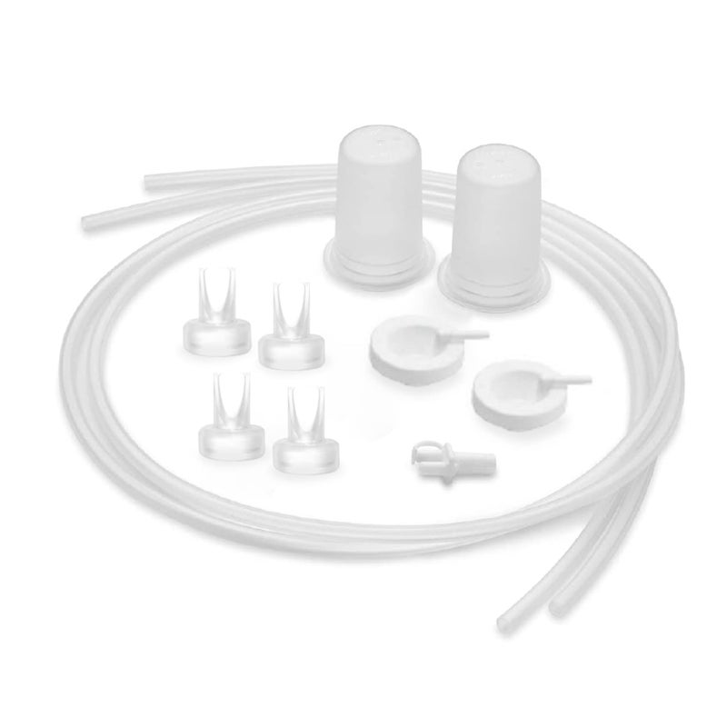 Ameda Ameda HygieniKit Spare Parts Kit for Breast Pump 4 Valves 2 Silicone Tubing 2 Silicone Diaphragms 2 Adapter Caps 1 Tubing Adapter Compatible with Ameda HygieniKit Milk Collection Systems 