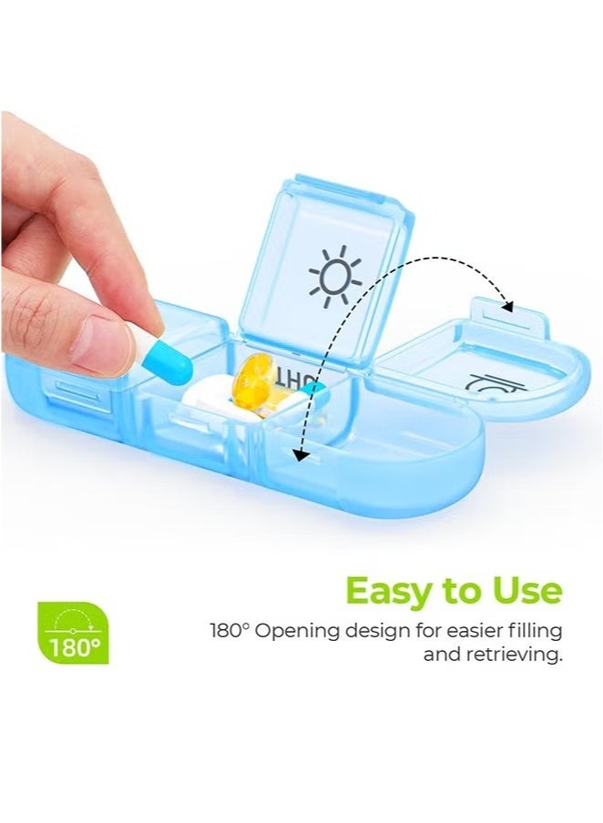 Weekly Pill Organizer 3 Times A Day ,Portable 7 Day Pill Box Case with Large Separate Compartments to Hold Medication, Vitamins, Fish Oil and Supplements（transparent） - Image 2
