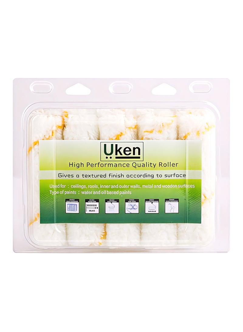 Uken 4"Radiator Roller Refills Paint Roller Sleeve Set (PACK OF 10)