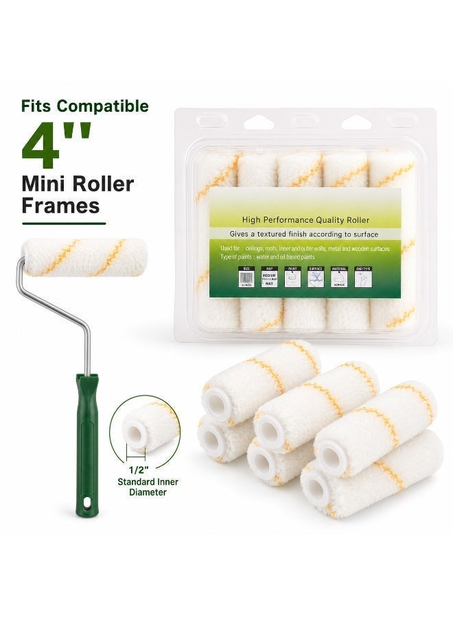 Uken 4 Inch Radiator Paint Roller Refills, Mini Roller Sleeves for Walls, Doors, Cabinets, Corners and Smooth Surface Painting (10PC/BOX) - Image 3