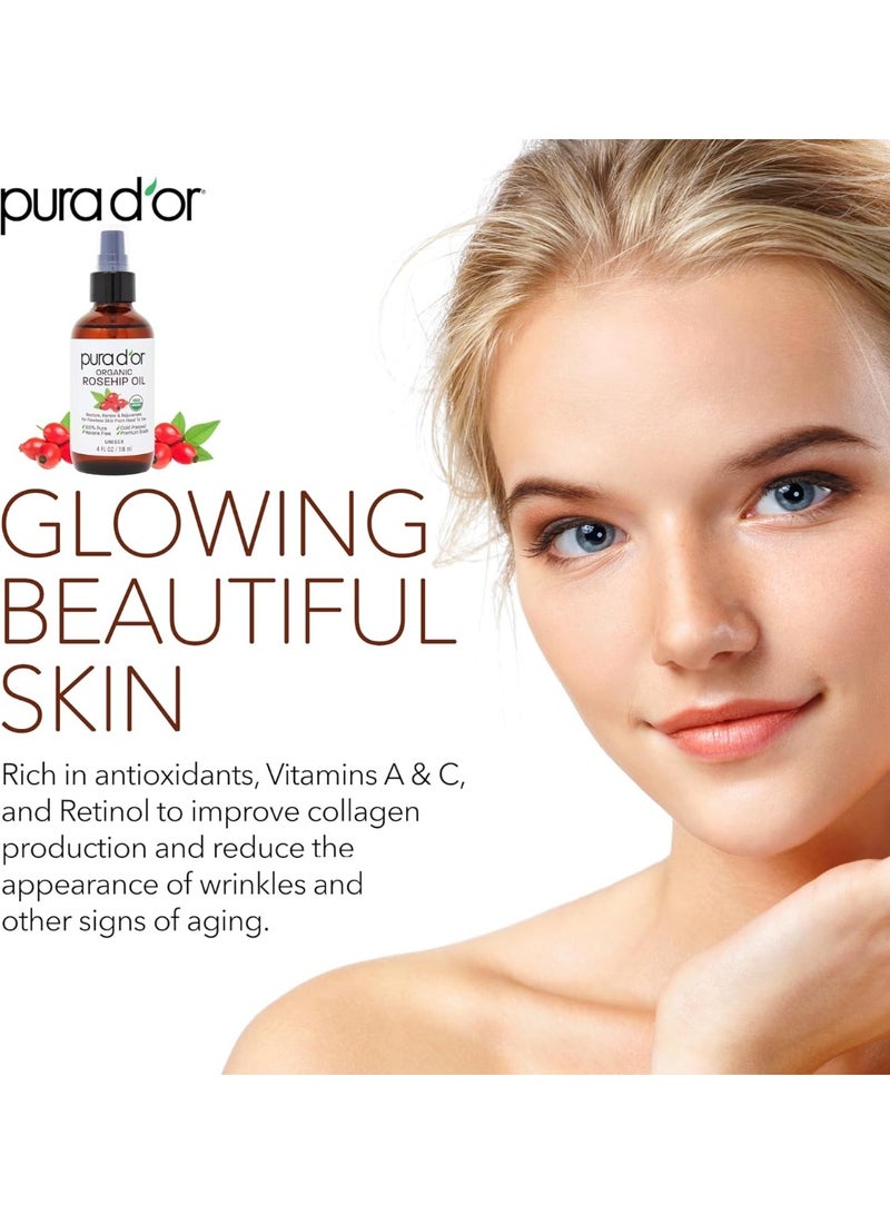 بيورا دور بورا دور، زيت ثمر الورد العضوي، 4 أونصة سائلة (118 مل) - Image 5