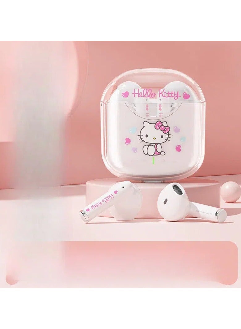 Hello Kitty Sanrio Bluetooth headphones, semi-in-ear BL05, cute cartoon super long life noise cancelling sports headphones, the best holiday birthday gift - Image 1