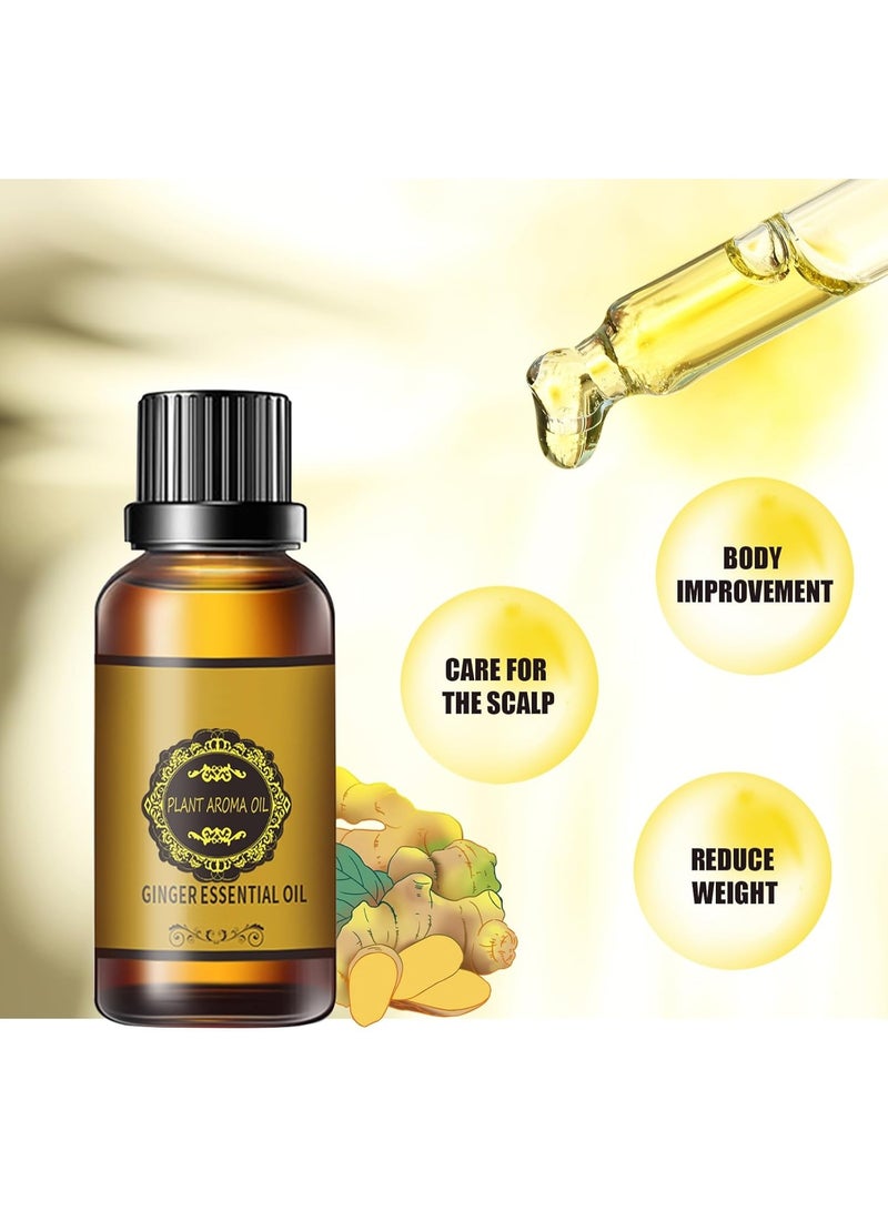 EELHOE Ginger Essential Oil Firming Massage To Go Belly Thigh Muscle Shaping Belly Slimming Essential Oil - Image 3