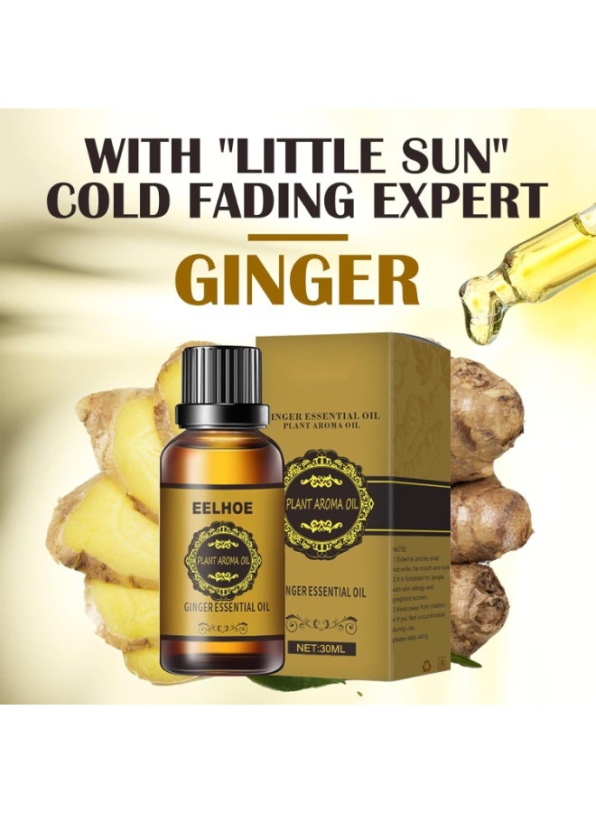 EELHOE Ginger Essential Oil Firming Massage To Go Belly Thigh Muscle Shaping Belly Slimming Essential Oil - Image 2