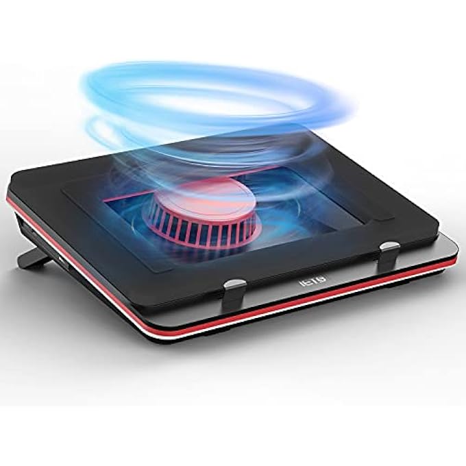rayihni GT500 POWERFUL TURBO-FAN (4200 RPM) LAPTOP COOLING PAD WITH INFINITELY VARIABLE SPEED,SEAL FOAM FOR RAPID COOLING GAMING LAPTOP,DUST FILTER FOR PROTECT LAPTOP,13-17.3INCH LAPTOP COOLER [ UK PLUG] - Image 1