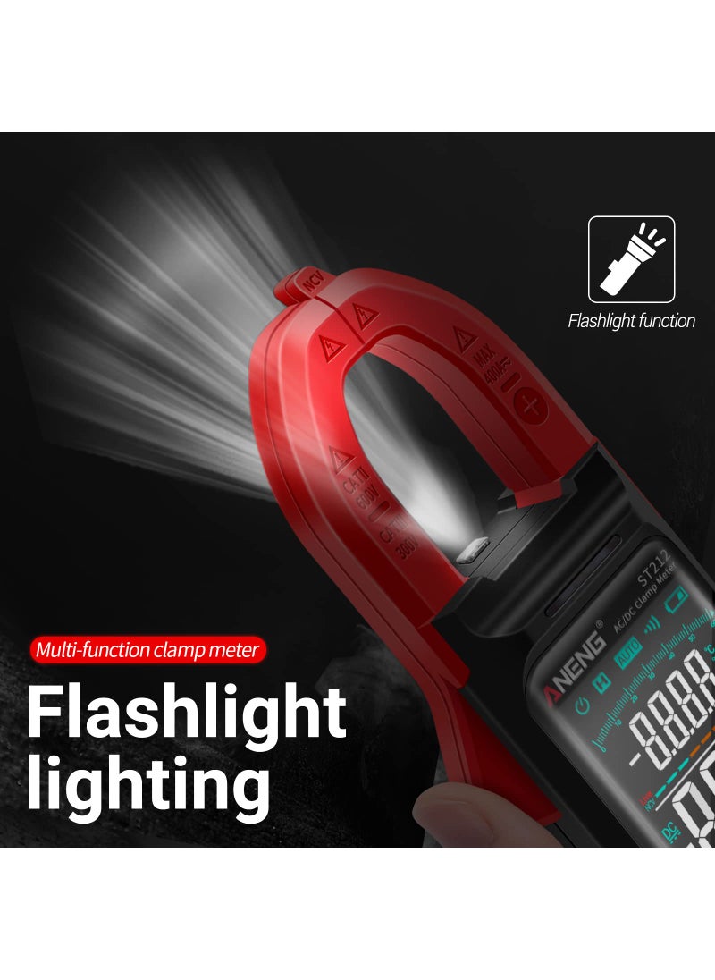 ANENG Clamp Meter Multimeter Tester Auto Ranging TRMS 6000 Counts AC/DC Current Voltage Ohm Volt Amp Meter Meansures NCV Continuity Diode Resistance Capacitance Null/Fire Wire Electrical Tools