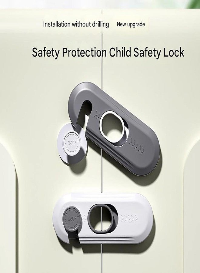 KIPSOME® 2 Pack Child Proof Refrigerator Lock, Kids & Baby Safety Fridge Door Latch with 3M Adhesive, No Tools Needed Toddler Childproof Lock for Applience, Oven, Fridge, Cabinet, Random, 10.2x3.8cm - Image 3