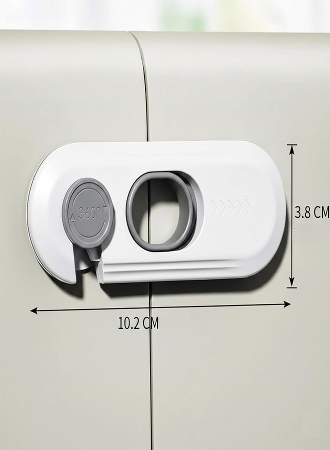 KIPSOME® 2 Pack Child Proof Refrigerator Lock, Kids & Baby Safety Fridge Door Latch with 3M Adhesive, No Tools Needed Toddler Childproof Lock for Applience, Oven, Fridge, Cabinet, Random, 10.2x3.8cm - Image 2
