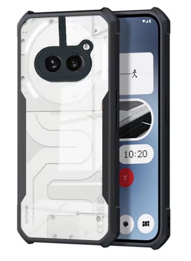 QIRG حافظة متوافقة مع هاتف ناثينغ 2a/2a بلس، [مضادة للصدمات] [مضادة للعرق] [مضادة لبصمات الأصابع] حافظة واقية مضادة للصدمات تناسب هاتف ناثينغ 2a/2a بلس، أسود - Image 1