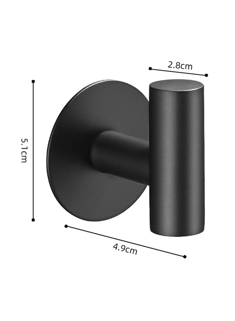 Loquat خطاف واحد من الفولاذ المقاوم للصدأ 304 بدون تثقيب 2 قطعة خطاف الحمام والمطبخ خطاف الجدار اللاصق أسود - Image 2