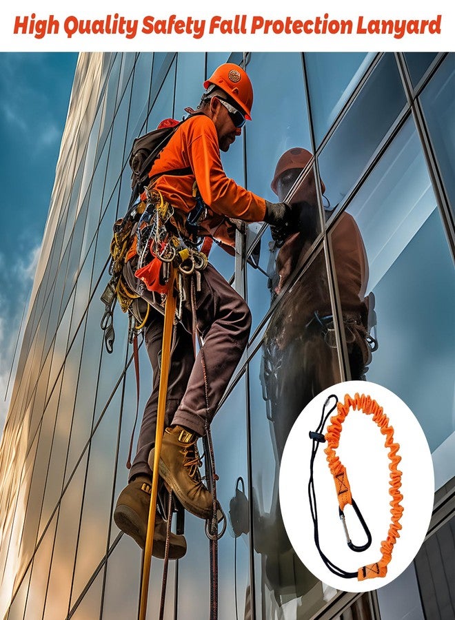 Carivia Tool Lanyard with Buckle Strap 5Pcs, 31.5 "-43.3" Extendable Length Tool Tether Lanyard with Carabiner and Adjustable Loop End, Scaffolding Roofing Fall Protection Tool Belts Accessories - Image 2